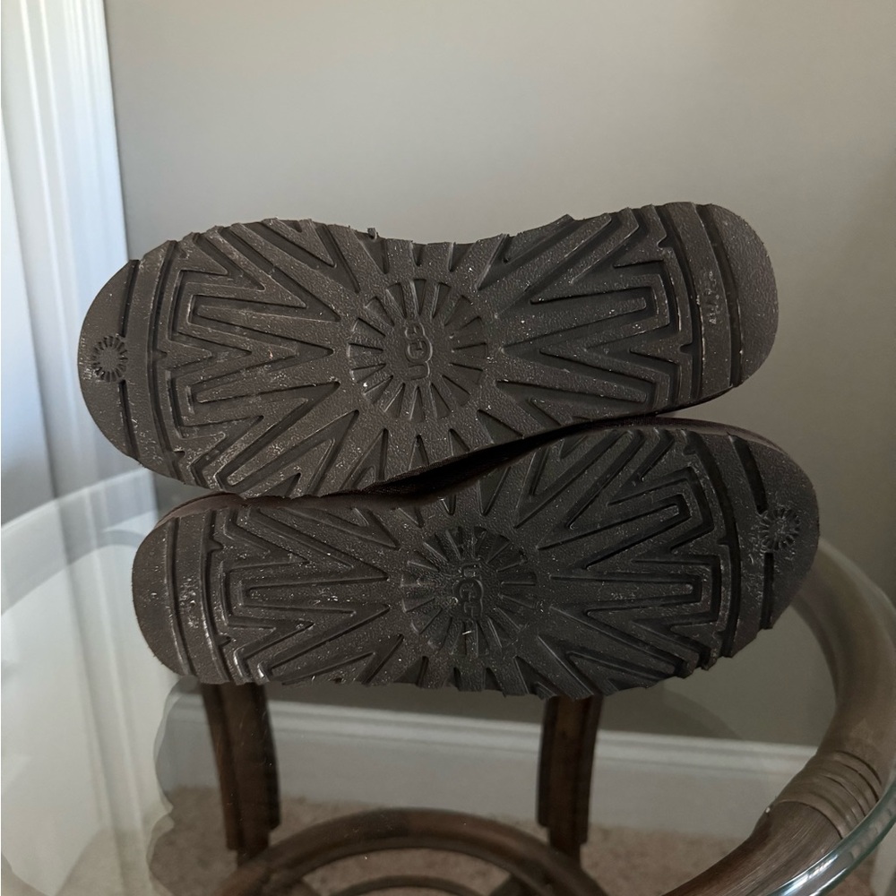 UGG Brown Suede Button-Accent Boots - Picture 3 of 5